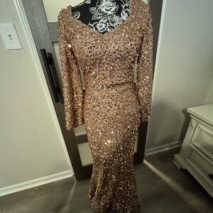 Elegant Sequin Evening Gown